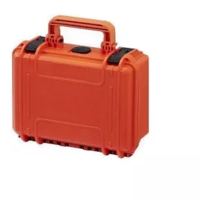 Valise plastique orange pour lampes et accessoires Prolutech