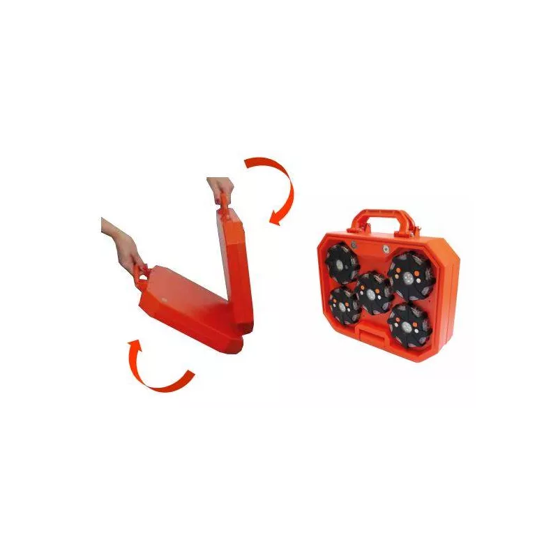 Valise de 10 balises LED rechargeables et synchronisables NAVSTAR
