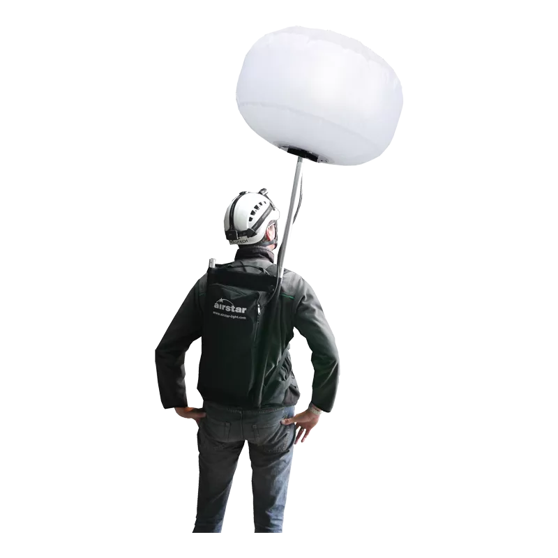 Mochila "manos libres" para iluminación móvil del globo Airstar Mochila "manos libres" para iluminación móvil del globo Airstar