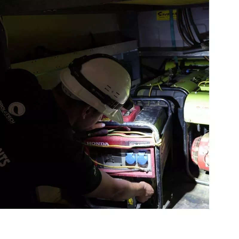 Industrial lighting with the K-Light FRP510 headlamp