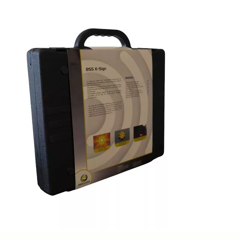 Koffer mit roten, wiederaufladbaren LED-Baken BS5 K-Sign von Prolutech