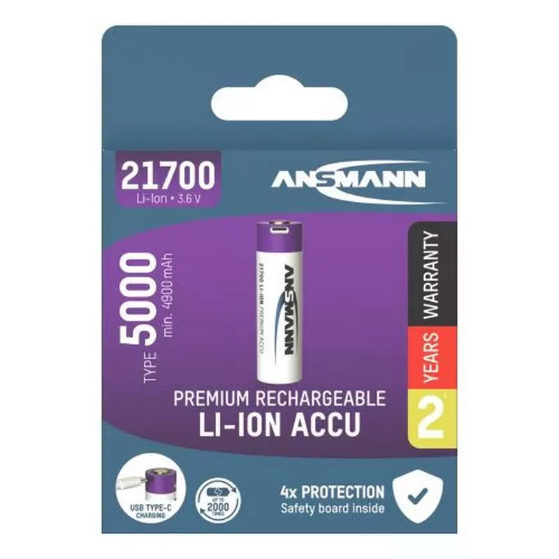 Batteria ricaricabile 21700 Li-Ion 5000mAh Prolutech