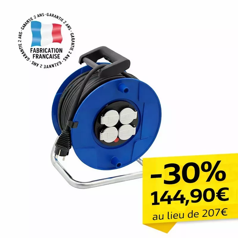 Enrollable de cable profesional Brennenstuhl 40 metros 3G2.5