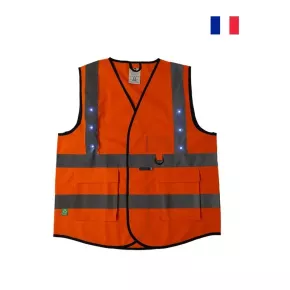 K-Safe Gilet di sicurezza 12 LED bianchi Prolutech Made in France