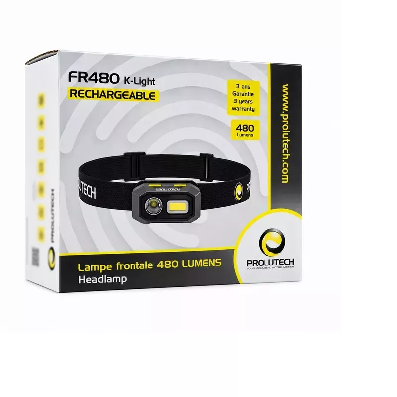 K-Light FR480 rechargeable headlamp packaging