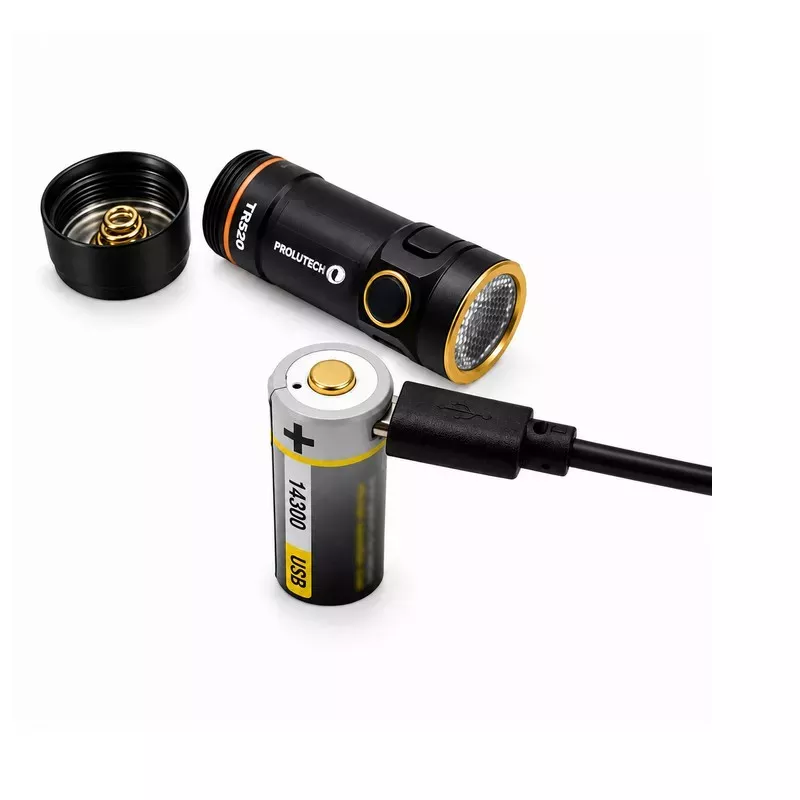 Lampada torcia LED TR520 K-Light ricaricabile compatta di Prolutech