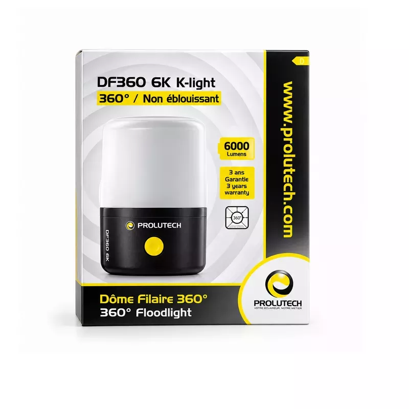 Luz de trabajo antideslumbrante de 360° - DF360 6K K-Light Prolutech