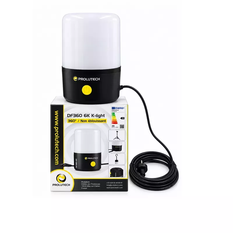Luz de trabajo antideslumbrante de 360° - DF360 6K K-Light Prolutech