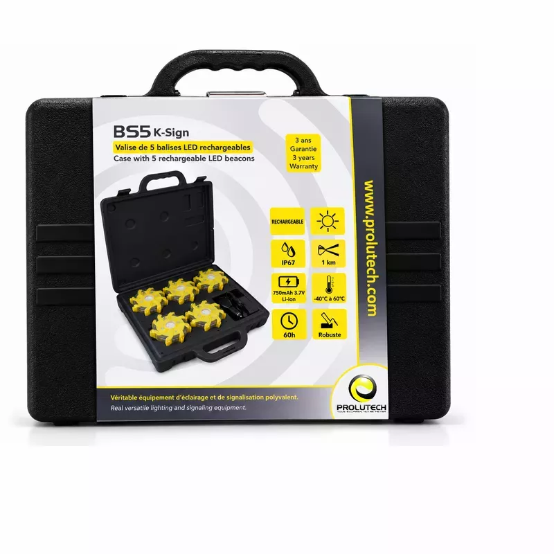 BS5 K-Sign Packaging: Case of 5 Prolutech LED Beacons
