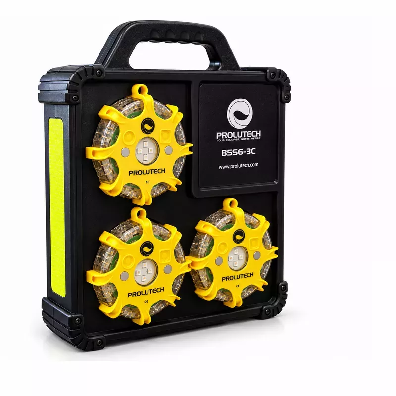 Koffer mit synchronisierbaren LED-Baken BSS6 K-Sign von Prolutech