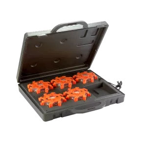 Valise de 5 balises LED rechargeables rouge